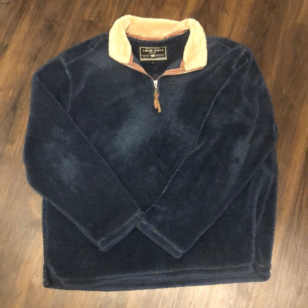 True Grit Micro-Sherpa Quarter-Zip Pullover